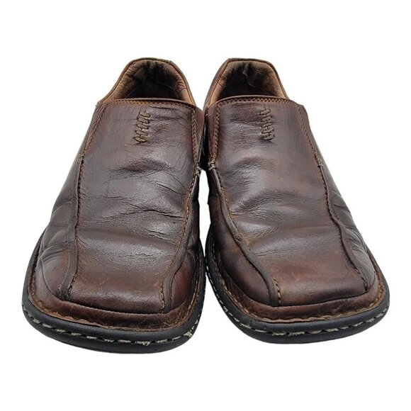 CLARKS SLIP-ON BROWN LEATHER MENS 9.5M SHOES 78194 main image 9
